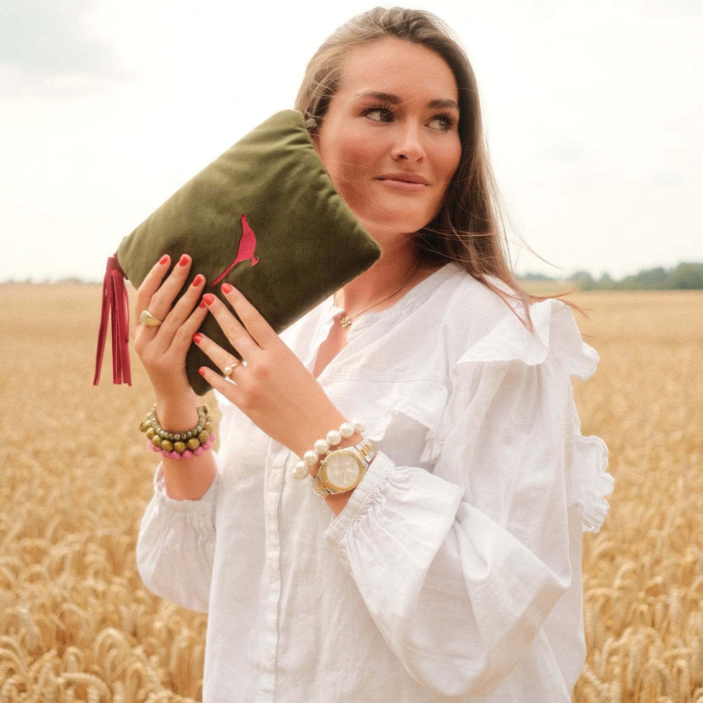 CARLITOS x OH EVCHEN Tweed Clutch VORBESTELLUNG ca. 2 Wochen Lieferzeit
